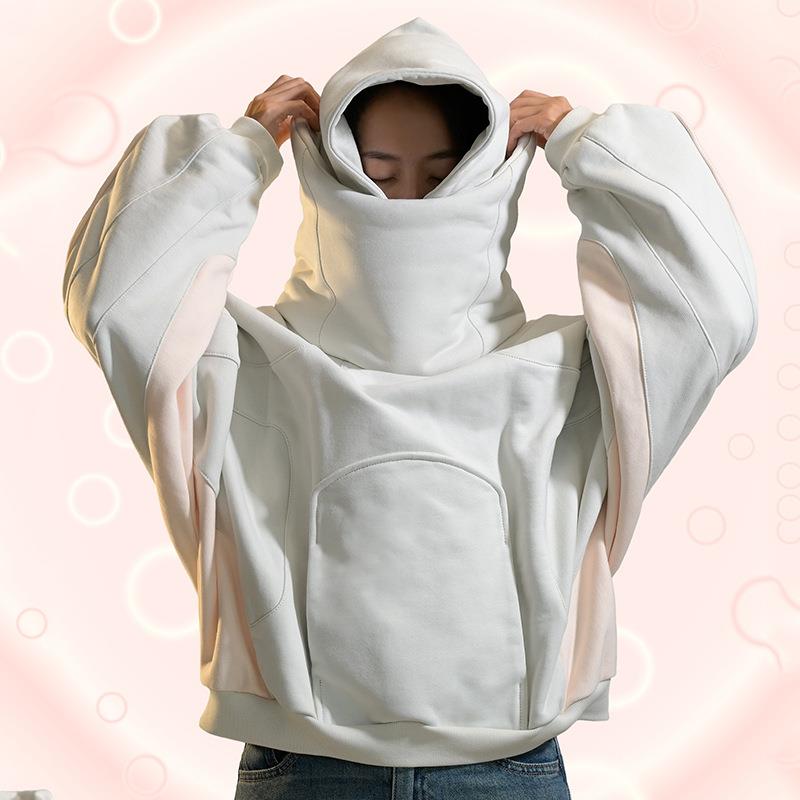 Trend Sonbahar-Kış Amerikan Tarzı Geniş Kesim Kapüşonlu Sweatshirt