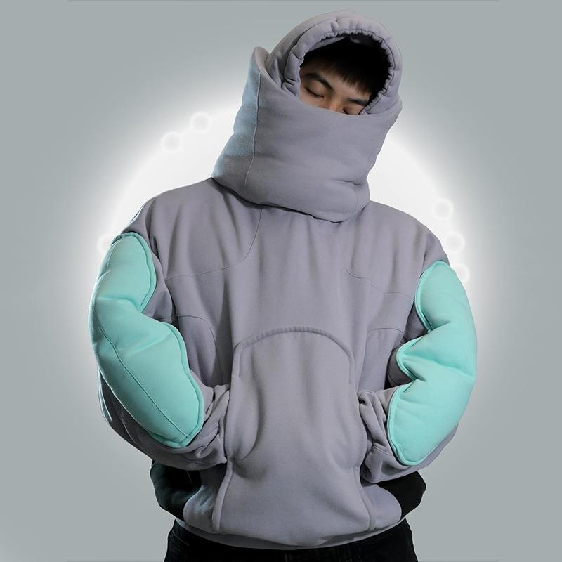 Trend Sonbahar-Kış Amerikan Tarzı Geniş Kesim Kapüşonlu Sweatshirt