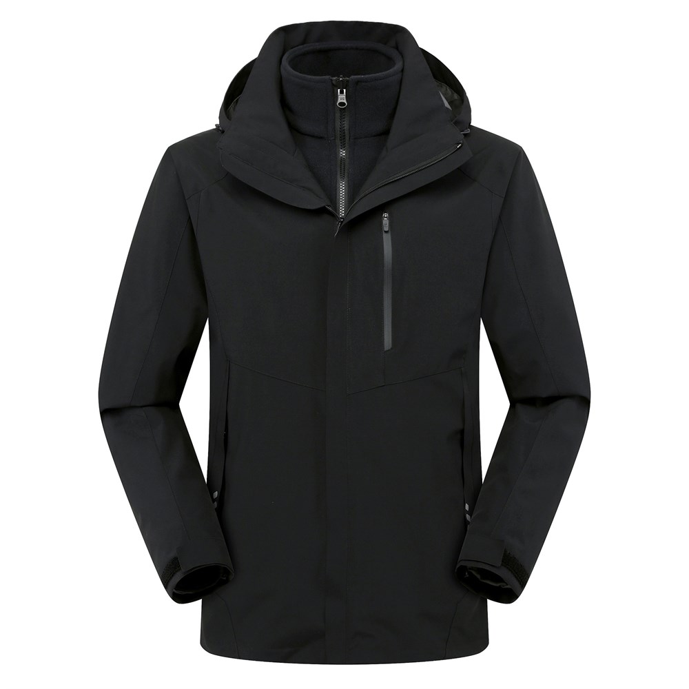 Unisex 3 Katmanlı İç Polar Ceket Outdoor Suya Dayanıklı Spor Sıcak Ceket + Kazak XL