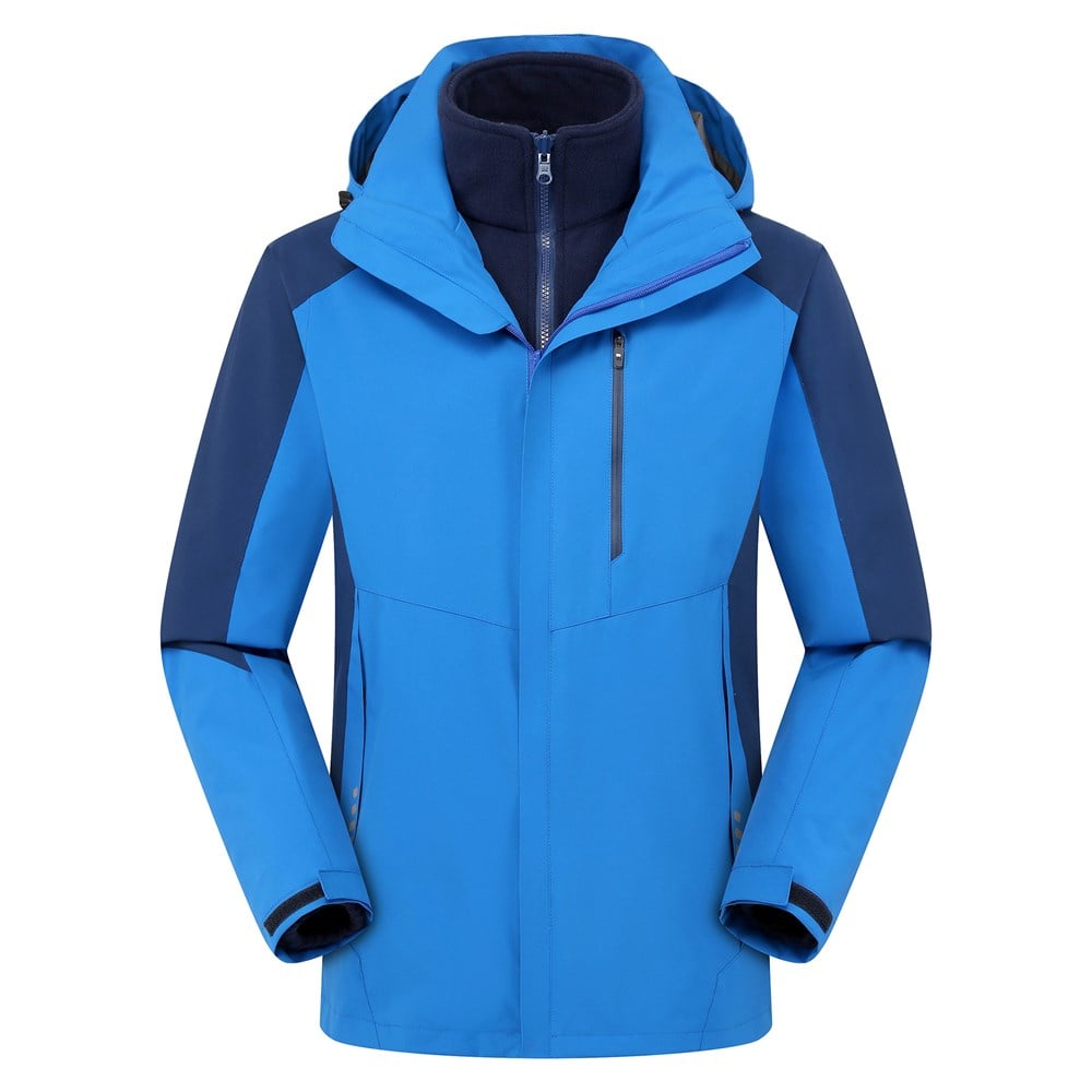 Unisex 3 Katmanlı İç Polar Ceket Outdoor Suya Dayanıklı Spor Sıcak Ceket + Kazak XL