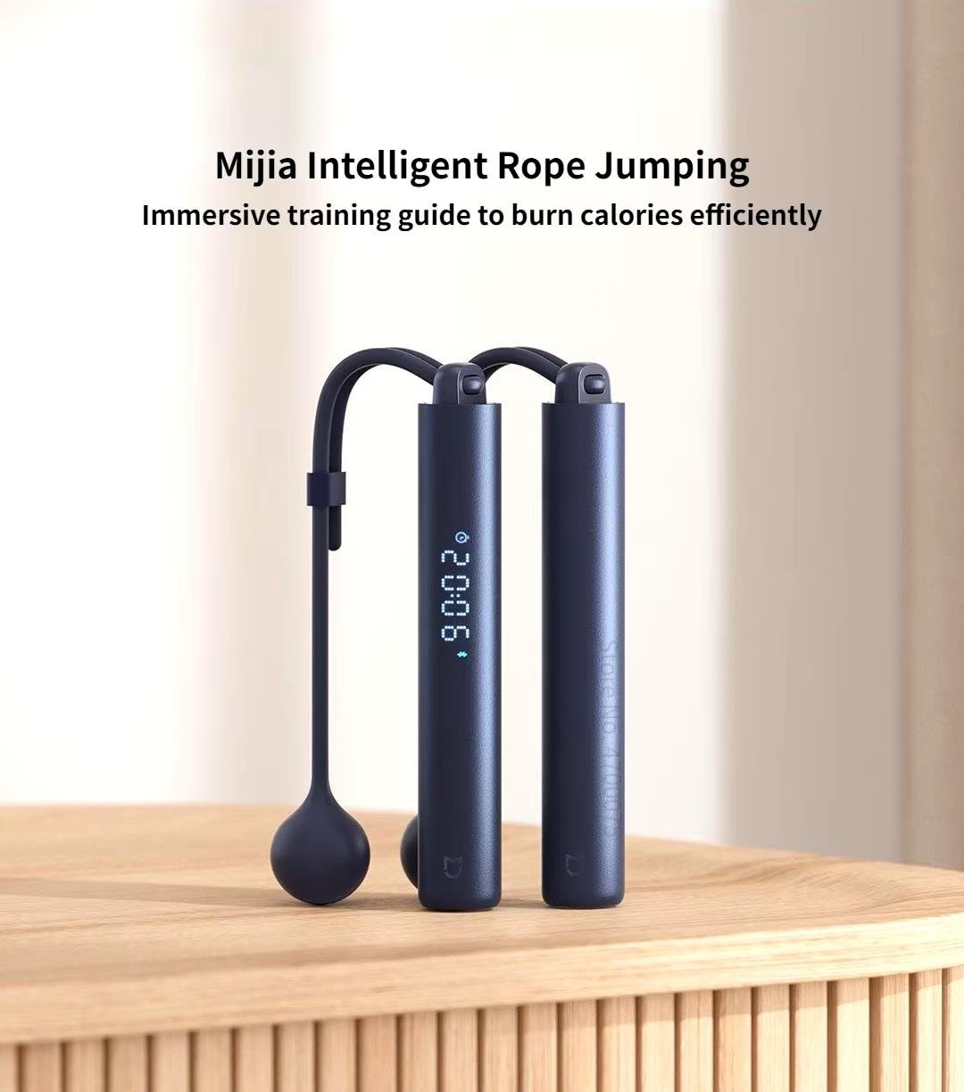 Xiaomi Mijia Akıllı Atlama İpi, Kablolu ve Kablosuz Çift Mod  Elektronik Sayma Veri Kaydı 