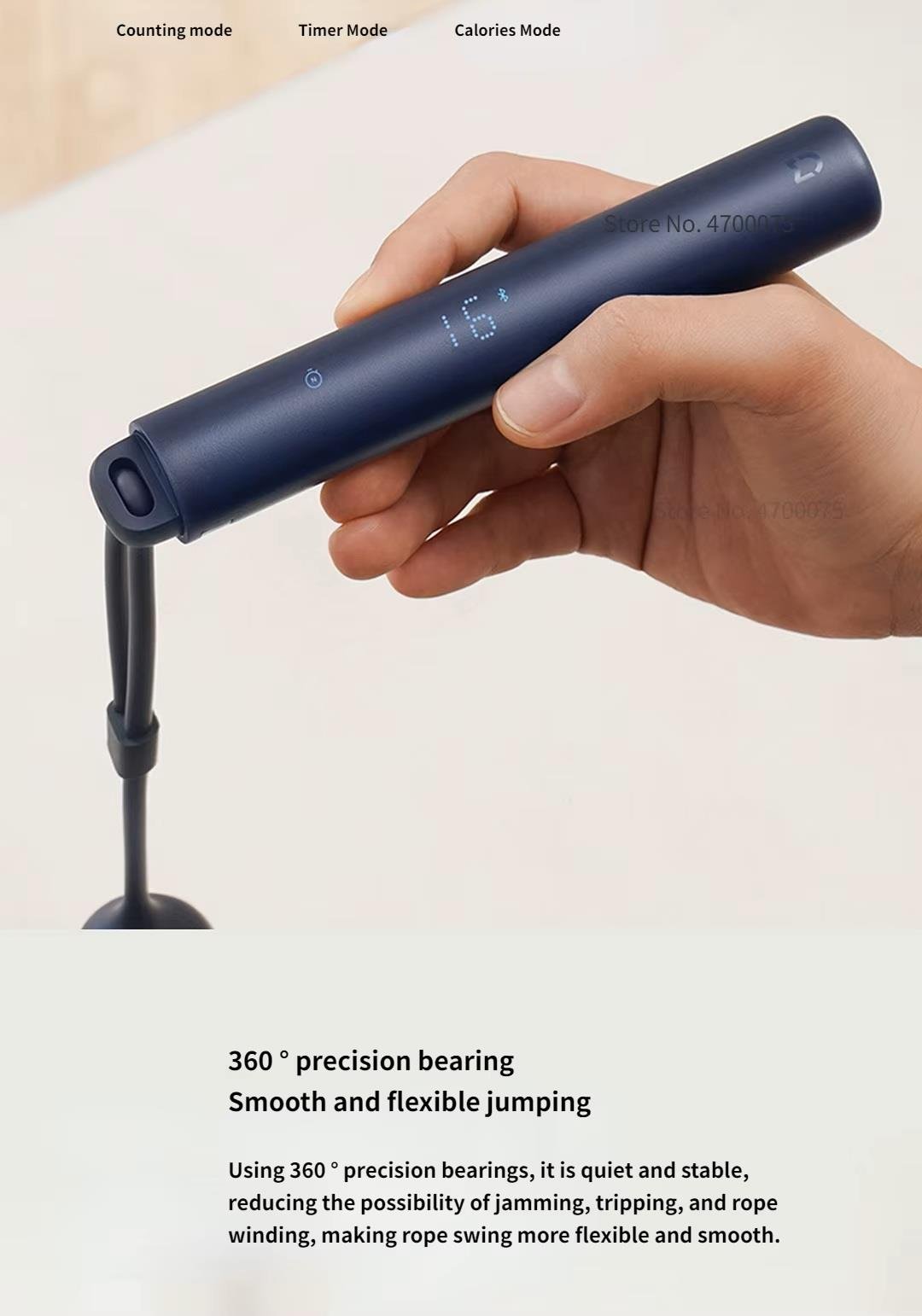 Xiaomi Mijia Akıllı Atlama İpi, Kablolu ve Kablosuz Çift Mod  Elektronik Sayma Veri Kaydı 