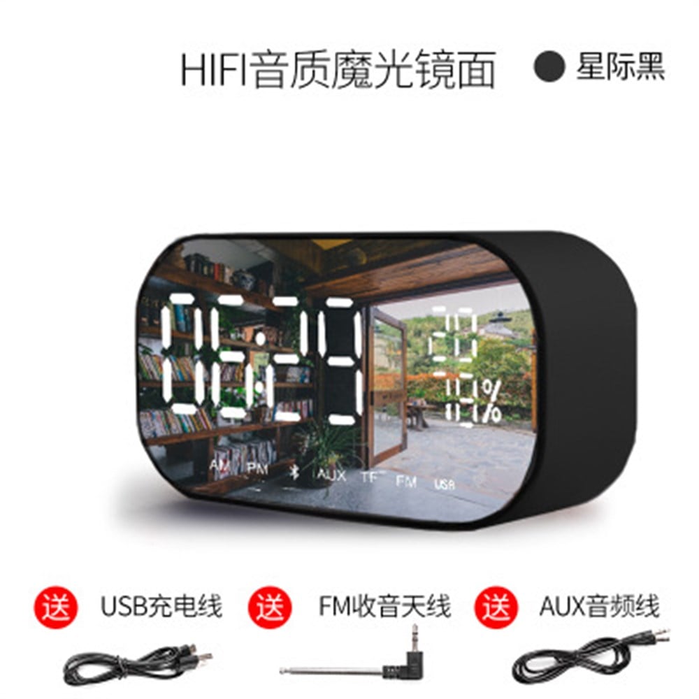 Yayusi S2 Bluetooth Hoparlörlü Alarm ve Dijital Saat - Rose Gold