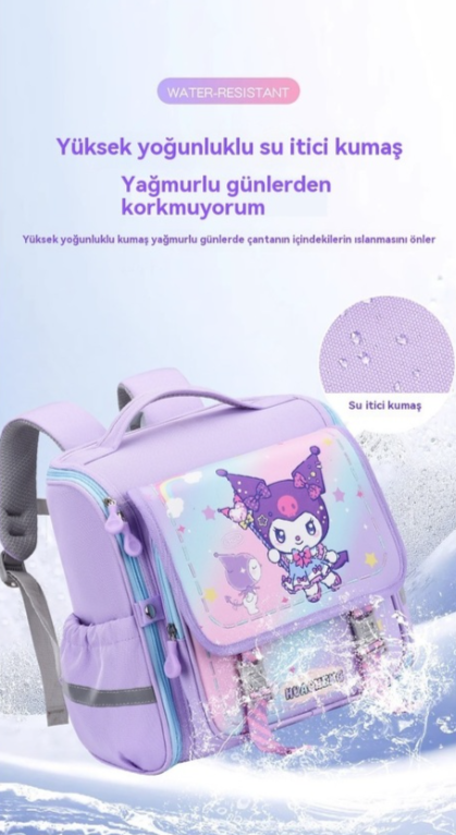 Yeni İlkokul Öğrencisi Danzi Spider-man Omurga Koruyucusu Sırt Çantası-kuromi