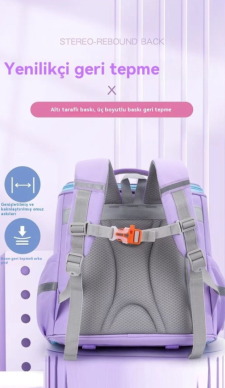 Yeni İlkokul Öğrencisi Danzi Spider-man Omurga Koruyucusu Sırt Çantası-kuromi