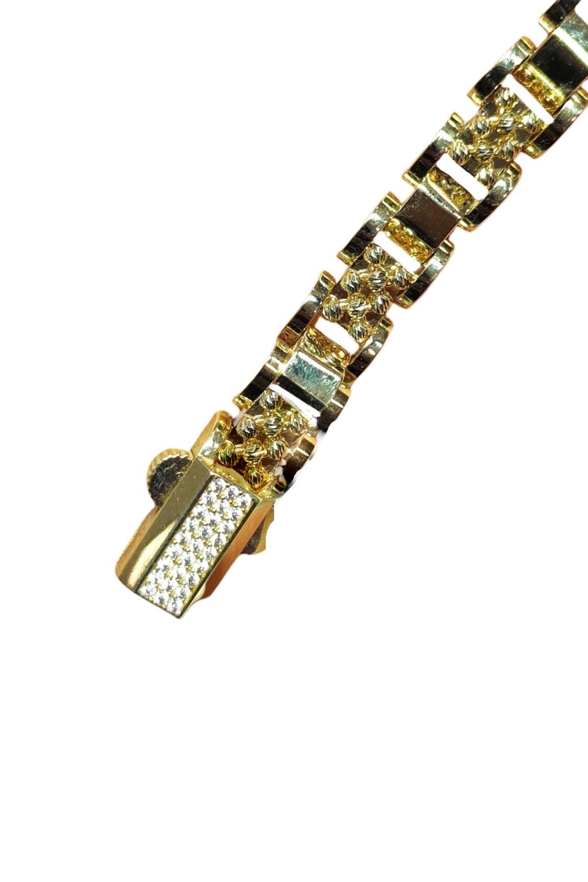 Altın Dorikalı Sıralı Bileklik 14 Ayar