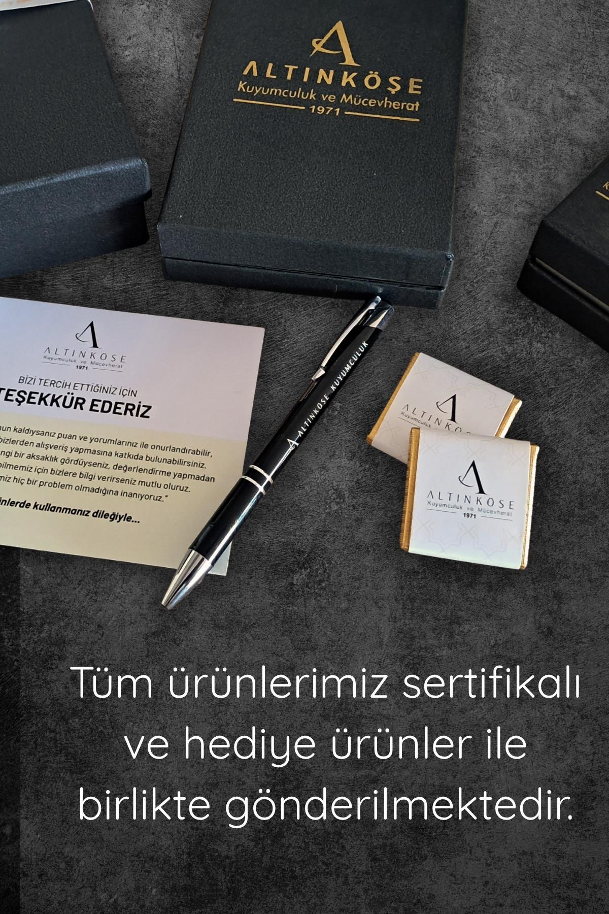 Altın Kalp Dochlu Ataç Bileklik 14 Ayar