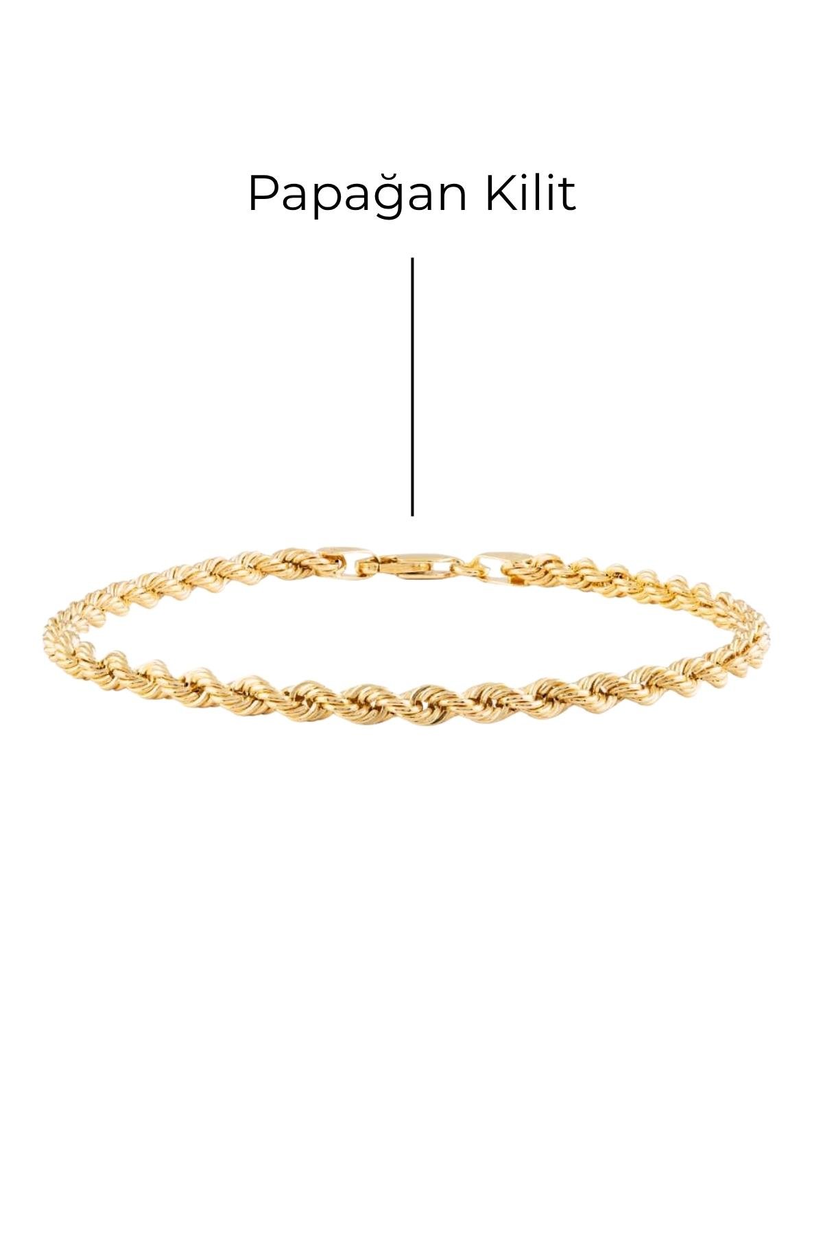 Burgu Halat Altın Bileklik 14 Ayar