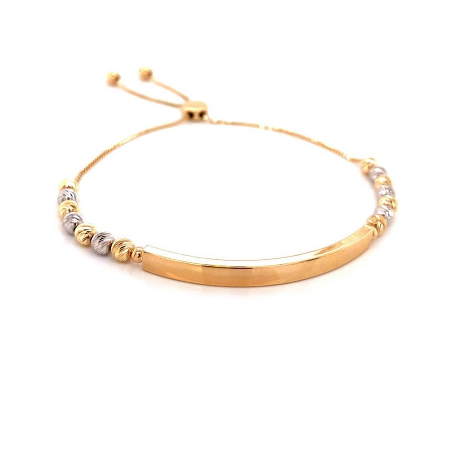 Dorikalı Yetişkin Künye Altın Bileklik 14 Ayar