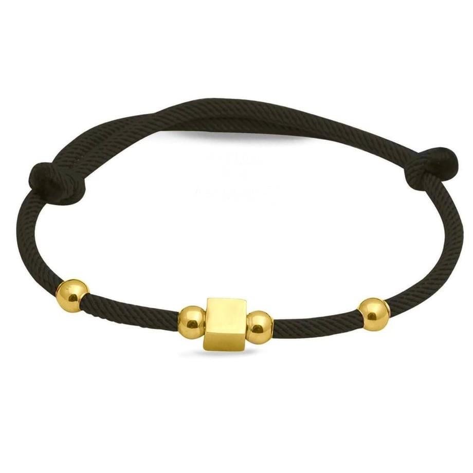 Haki İpli Küp Dört Toplu 14 Ayar Altın