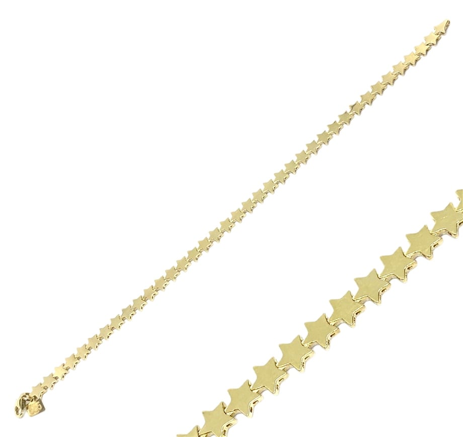 Sıralı Yıldız 14 Ayar Altın Bileklik