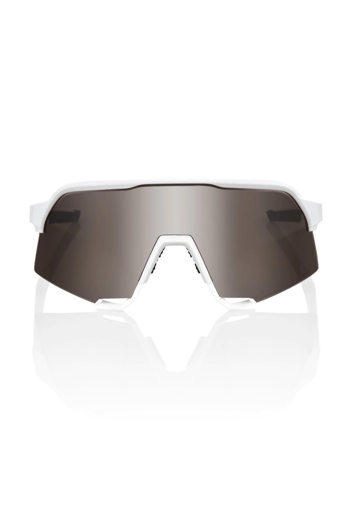 100% S3 Matte White Hiper Siver Mirror Lens