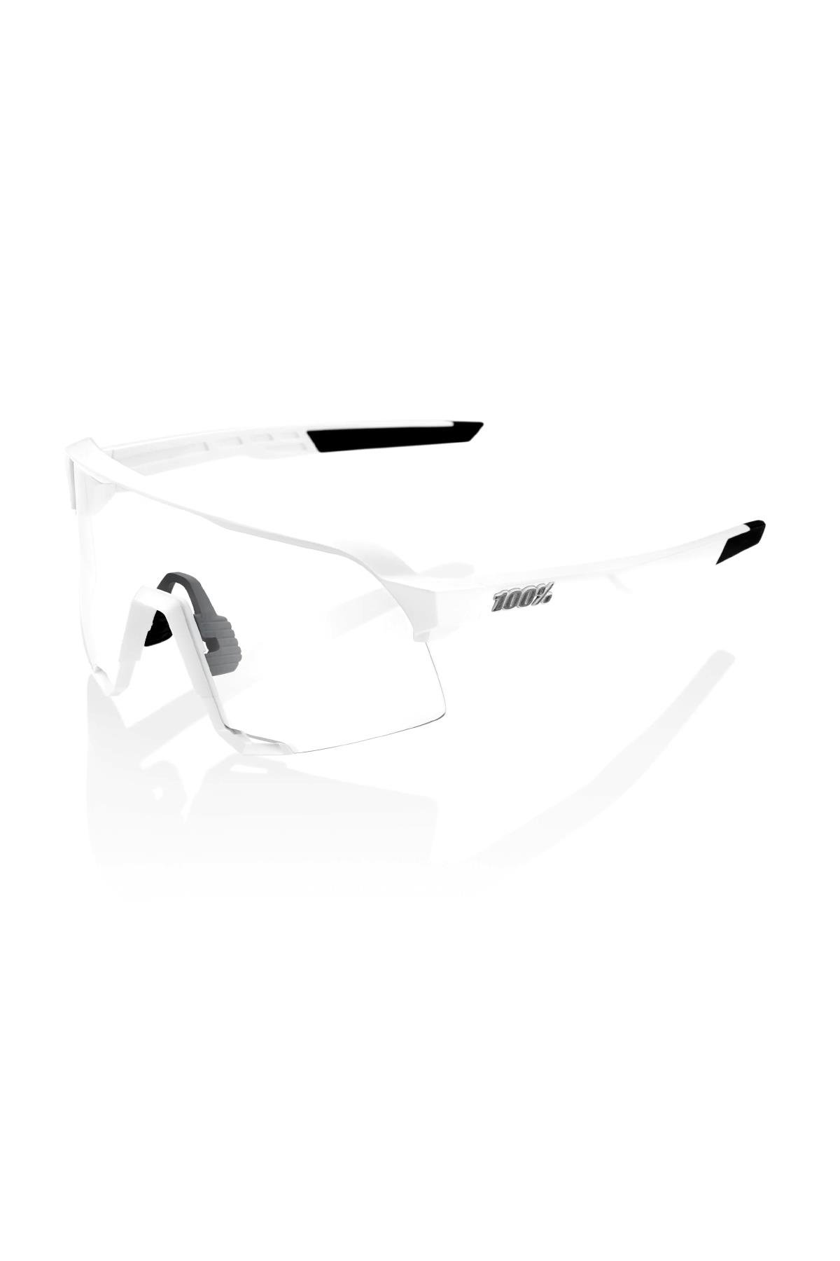 100% S3 Matte White Hiper Siver Mirror Lens