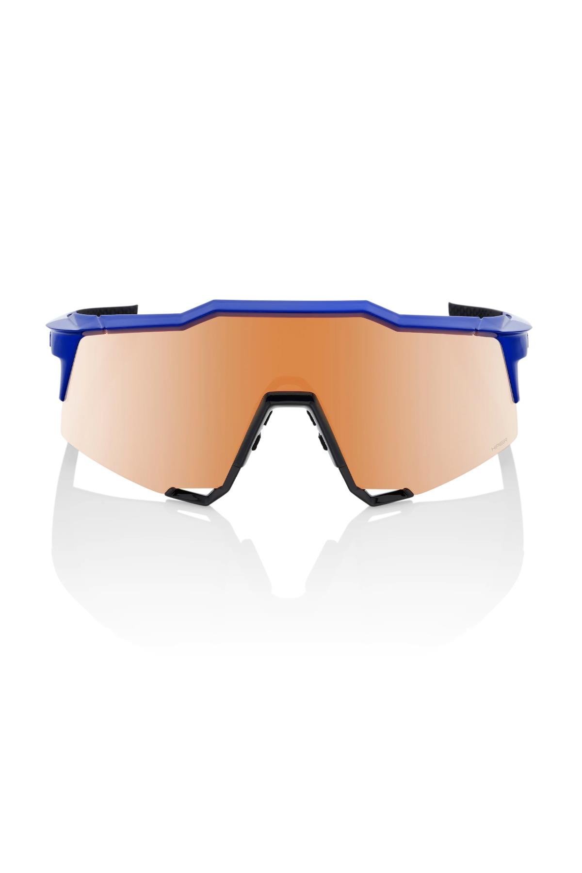 100% Speedcraft Gloss Cobalt Blue Hiper Copper Mirror Lens