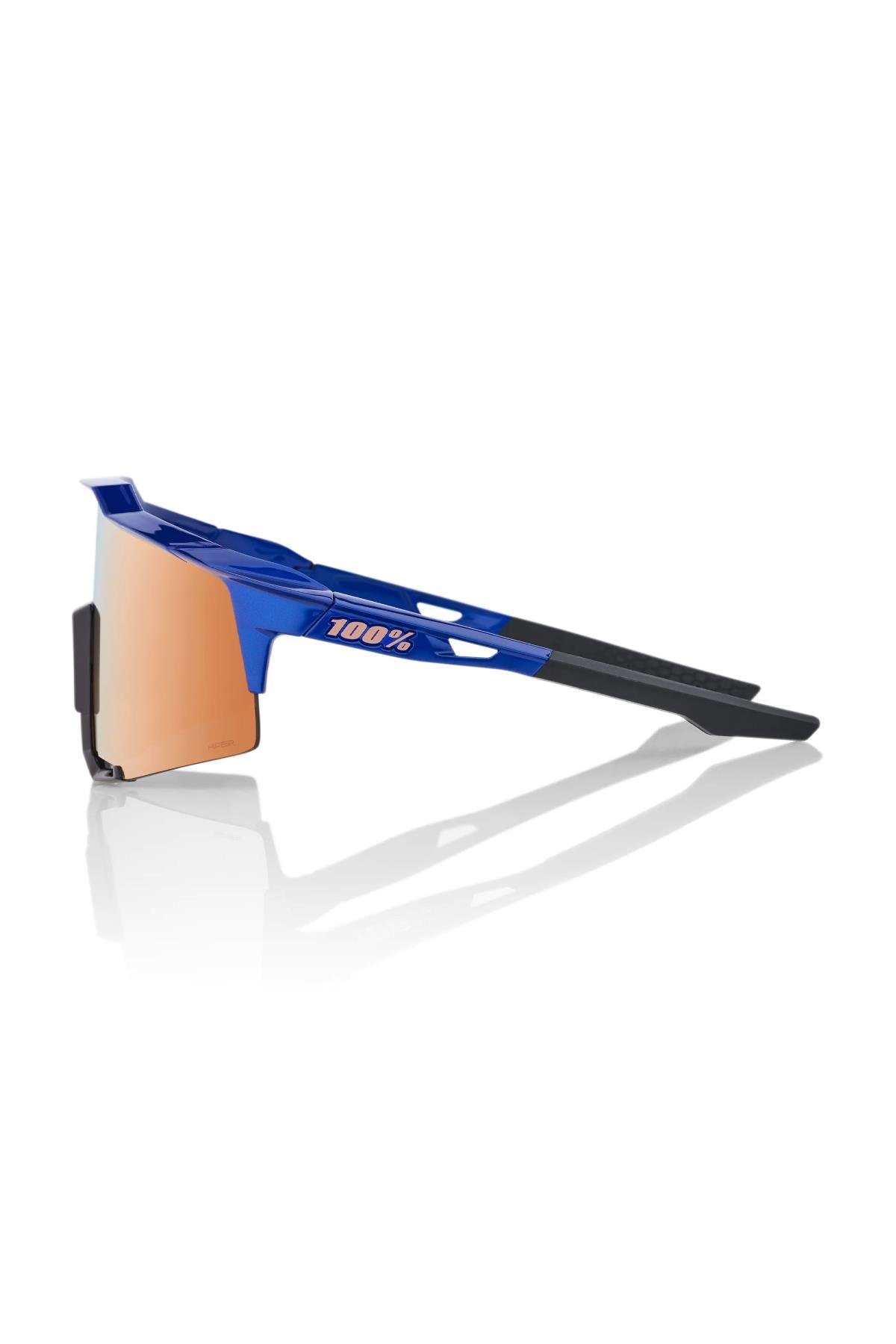 100% Speedcraft Gloss Cobalt Blue Hiper Copper Mirror Lens