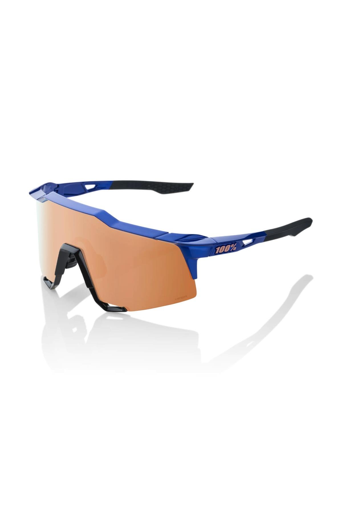 100% Speedcraft Gloss Cobalt Blue Hiper Copper Mirror Lens
