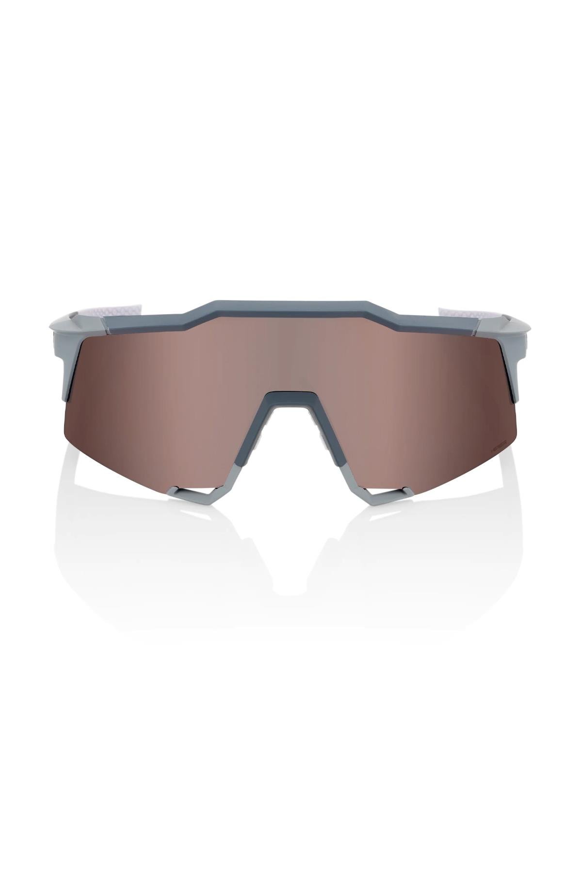 100% Speedcraft Soft Tact Stone Grey Hiper Crimson Silver Mirror Lens