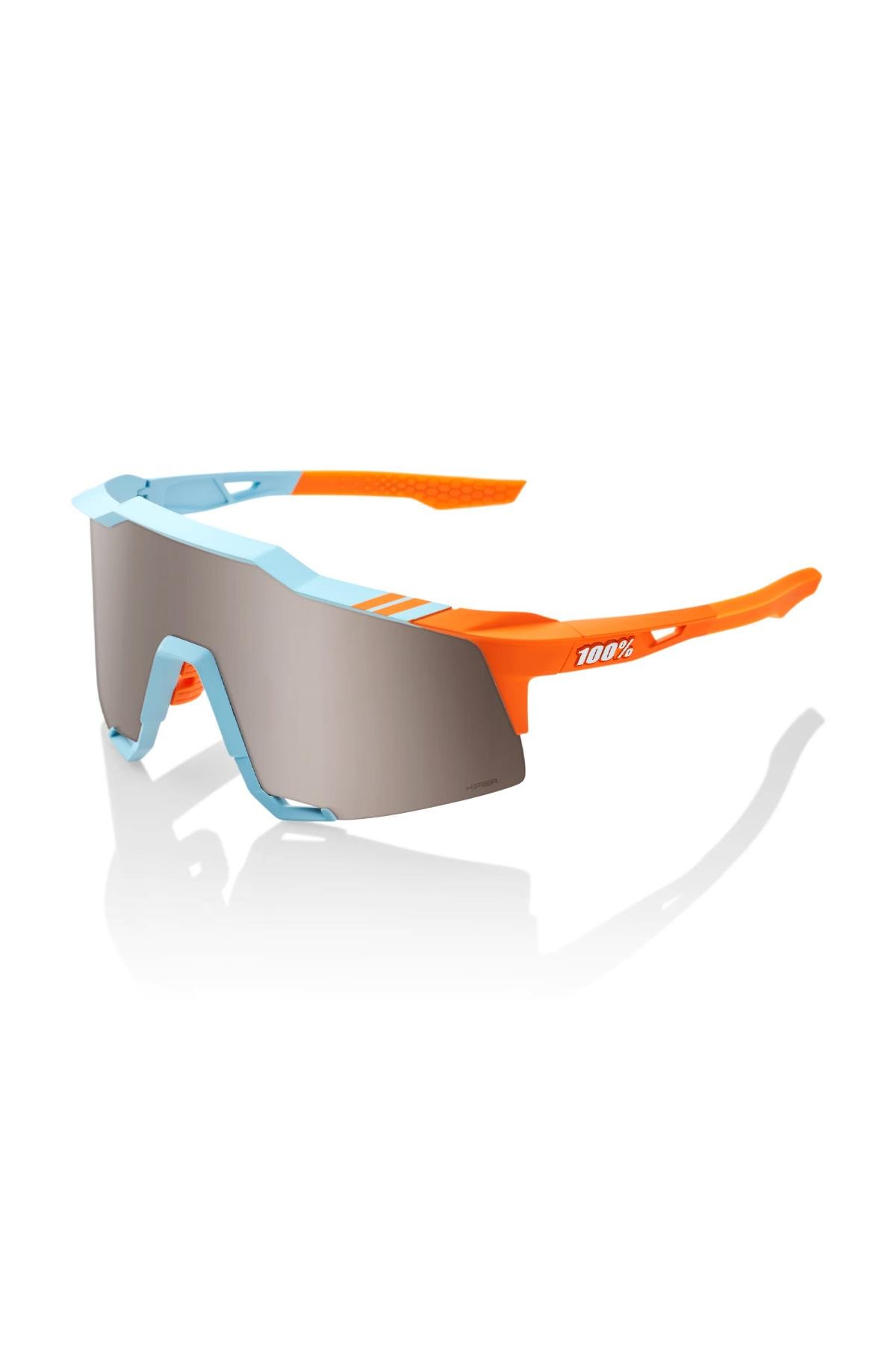 100% Speedcraft Soft Tact Two Tone Hiper Silver Mirror Lens