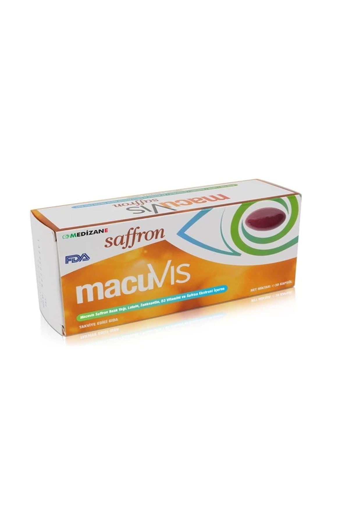 Medizane Sağlıklı Göz MacuVIS Saffron Gıda Takviyesi - 30 Kapsül