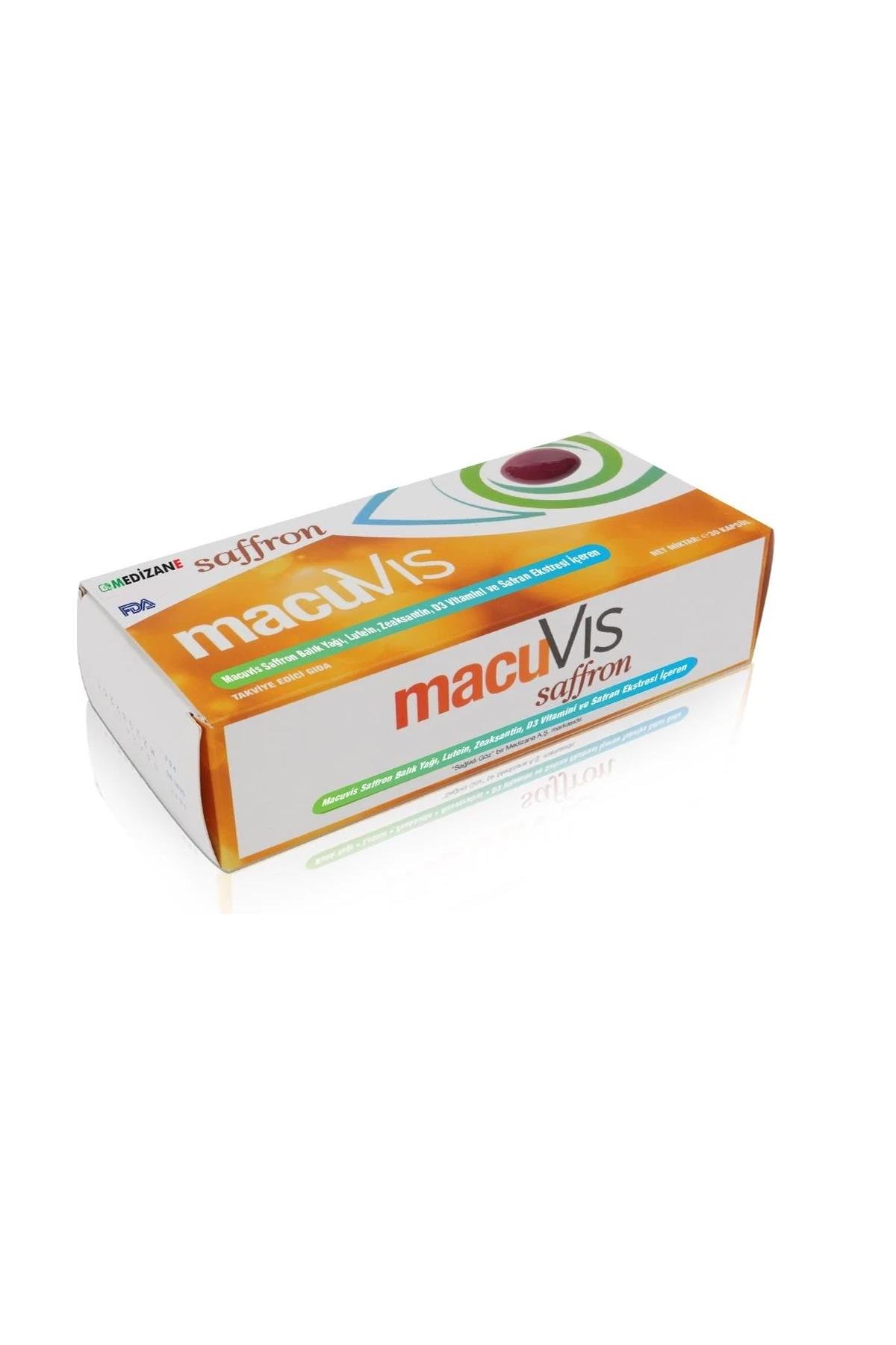 Medizane Sağlıklı Göz MacuVIS Saffron Gıda Takviyesi - 30 Kapsül