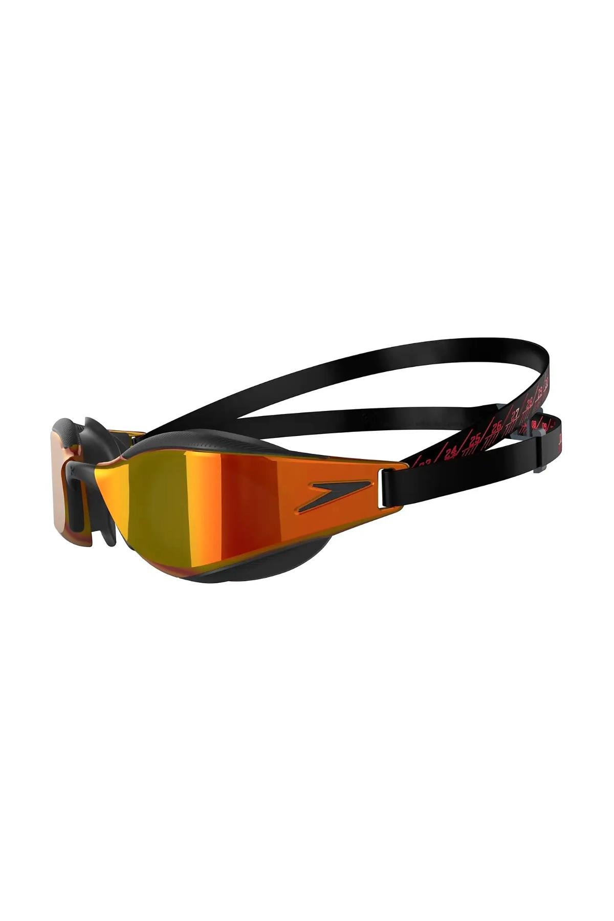 Speedo Fastskin Hyper Elite Mirror Yüzücü Gözlüğü Siyah/Altın