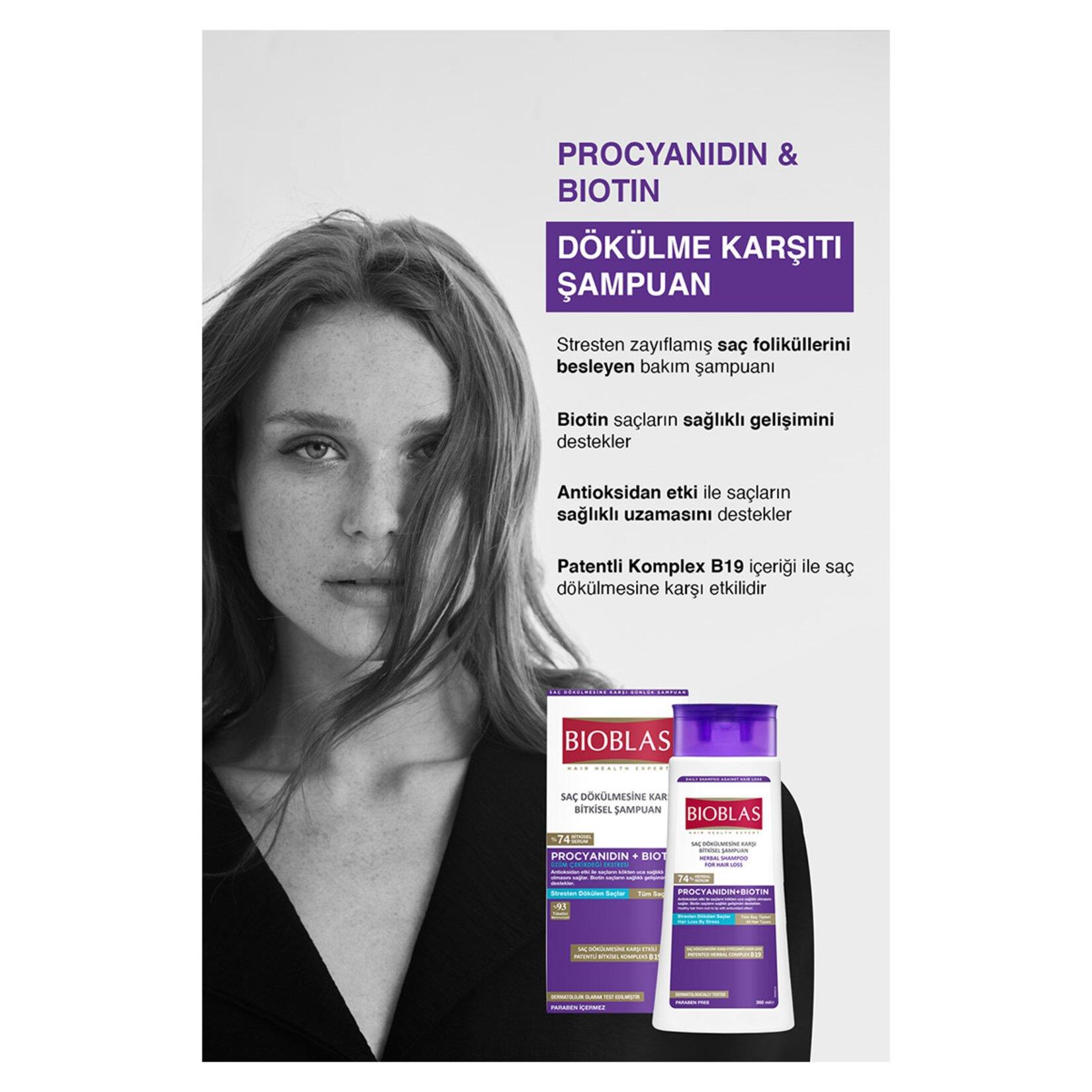 Bioblas Procyanidin Saç Dökülmesine Karşı Anti-Stress Şampuan 360 ml
