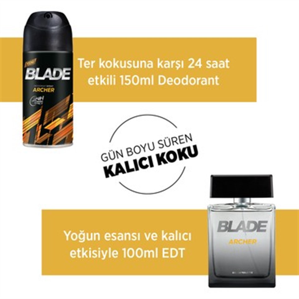 Blade Archer EDT Erkek Parfüm 100 ml & Deodorant 150 ml