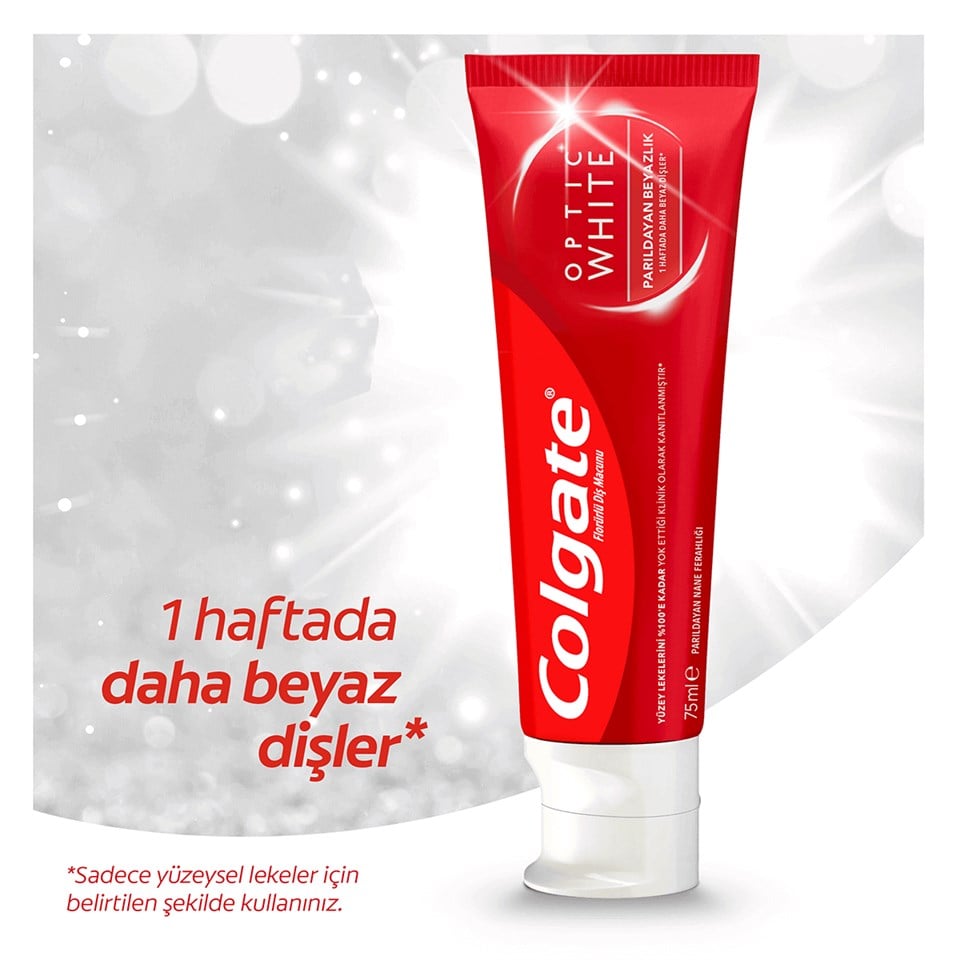 Colgate Optic White Parıldayan Beyazlık Beyazlatıcı Diş Macunu 75 ml