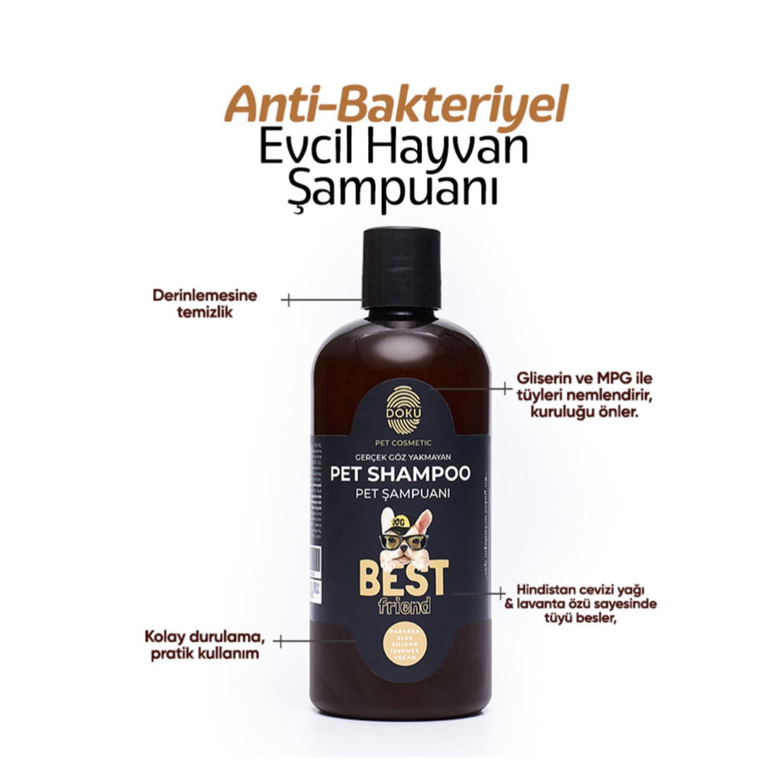 Doku Kedi ve Köpek Şampuanı 500 ml | Göz Yakmayan, Doğal ve Anti Alerjen Formül