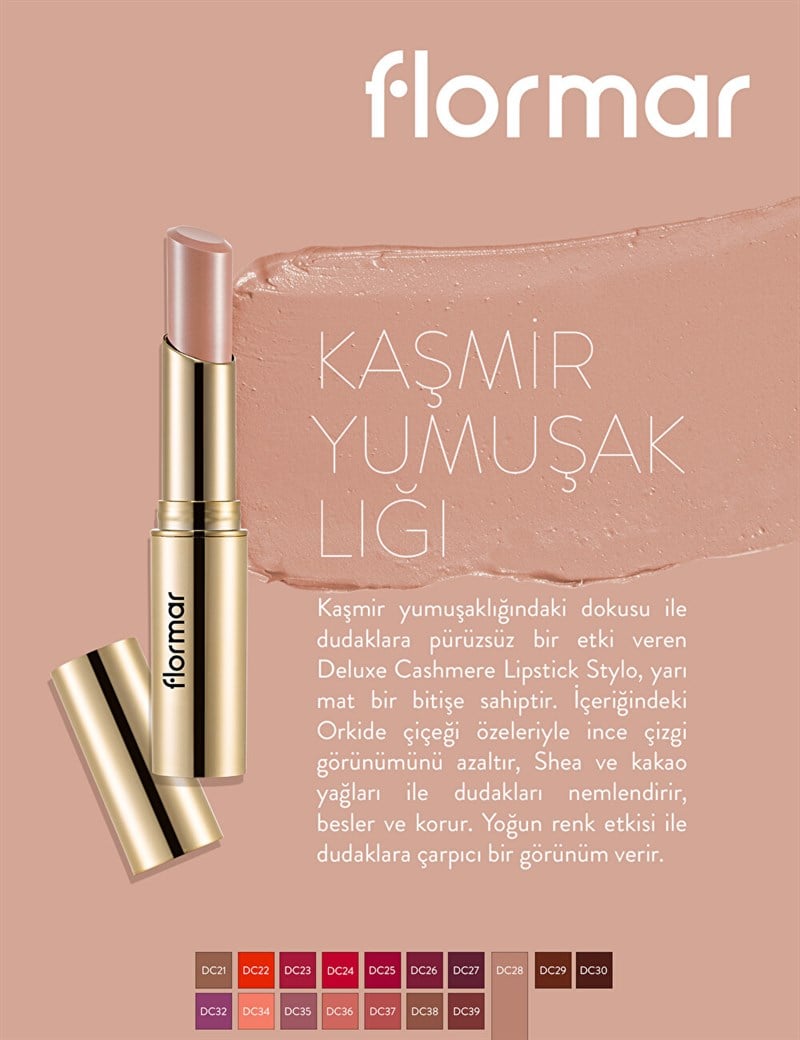 Flormar Deluxe Cashmere Stylo DC28 Lipstick