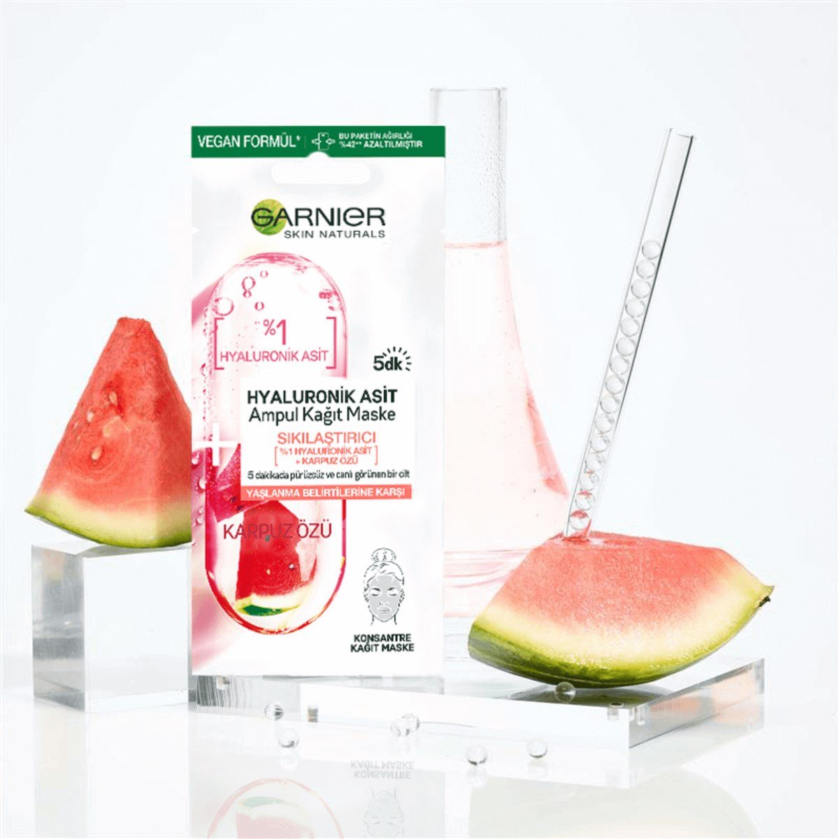 Garnier Ampul Kağıt Maske Hyaluronik Asit Sıkılaştırıcı 1 Adet