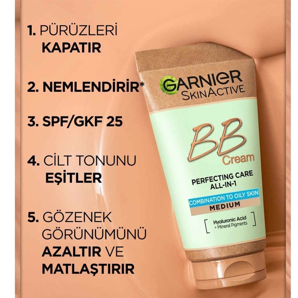 Garnier Hyaluronik Aloe BB Krem Mucizevi Cilt Kusursuzlaştırıcı Orta Ton 50ml