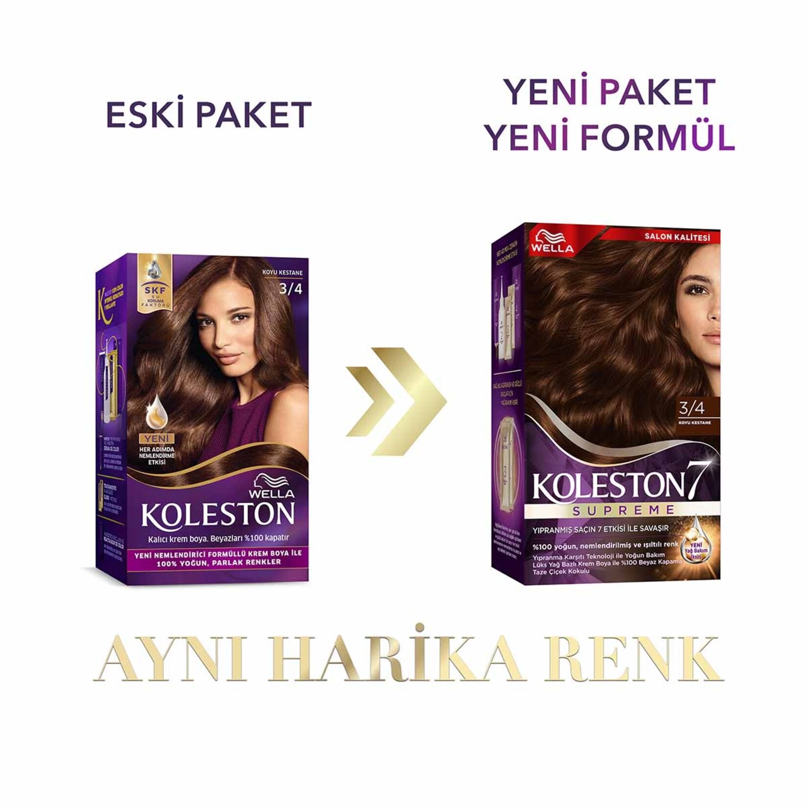 Koleston Kit Saç Boyası Koyu Kestane 3/4