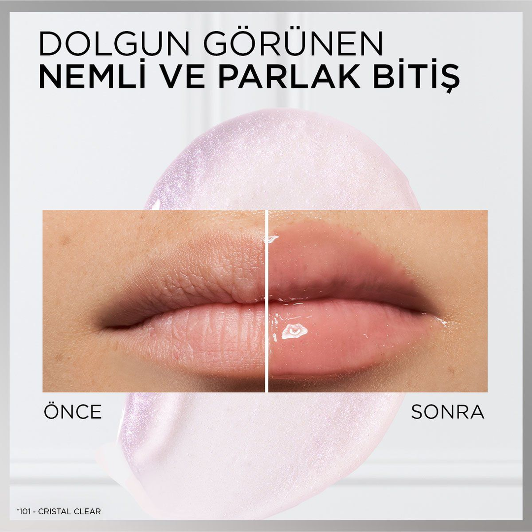 L'Oréal Paris  PLUMP AMBITION Hyaluron Lip Oil Besleyici ve Nemlendirici Dudak Parlatıcısı 641 Latte Glace