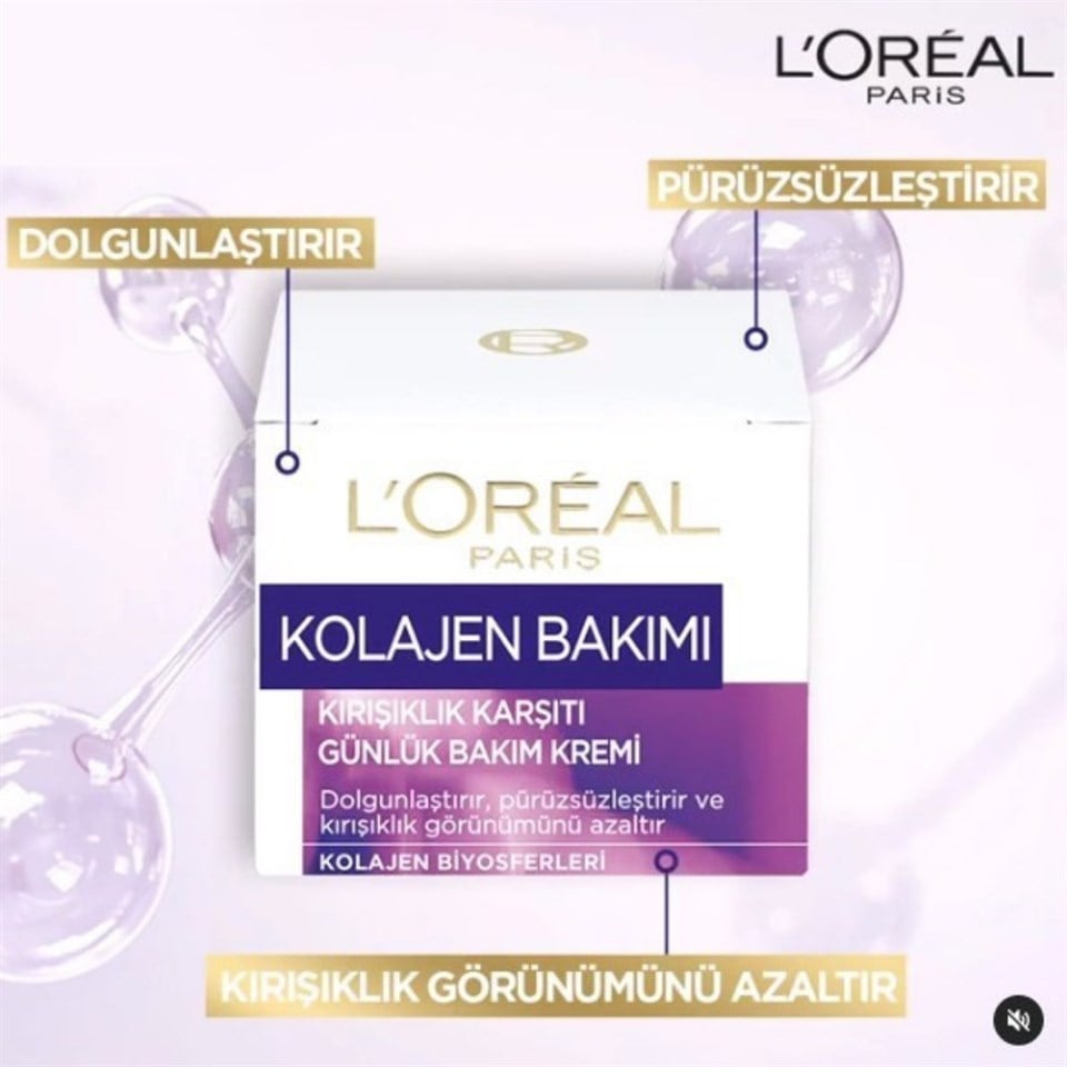 L'Oreal Kolajen Bakımı Kırışıklık Karşıtı Günlük Bakım Kremi 