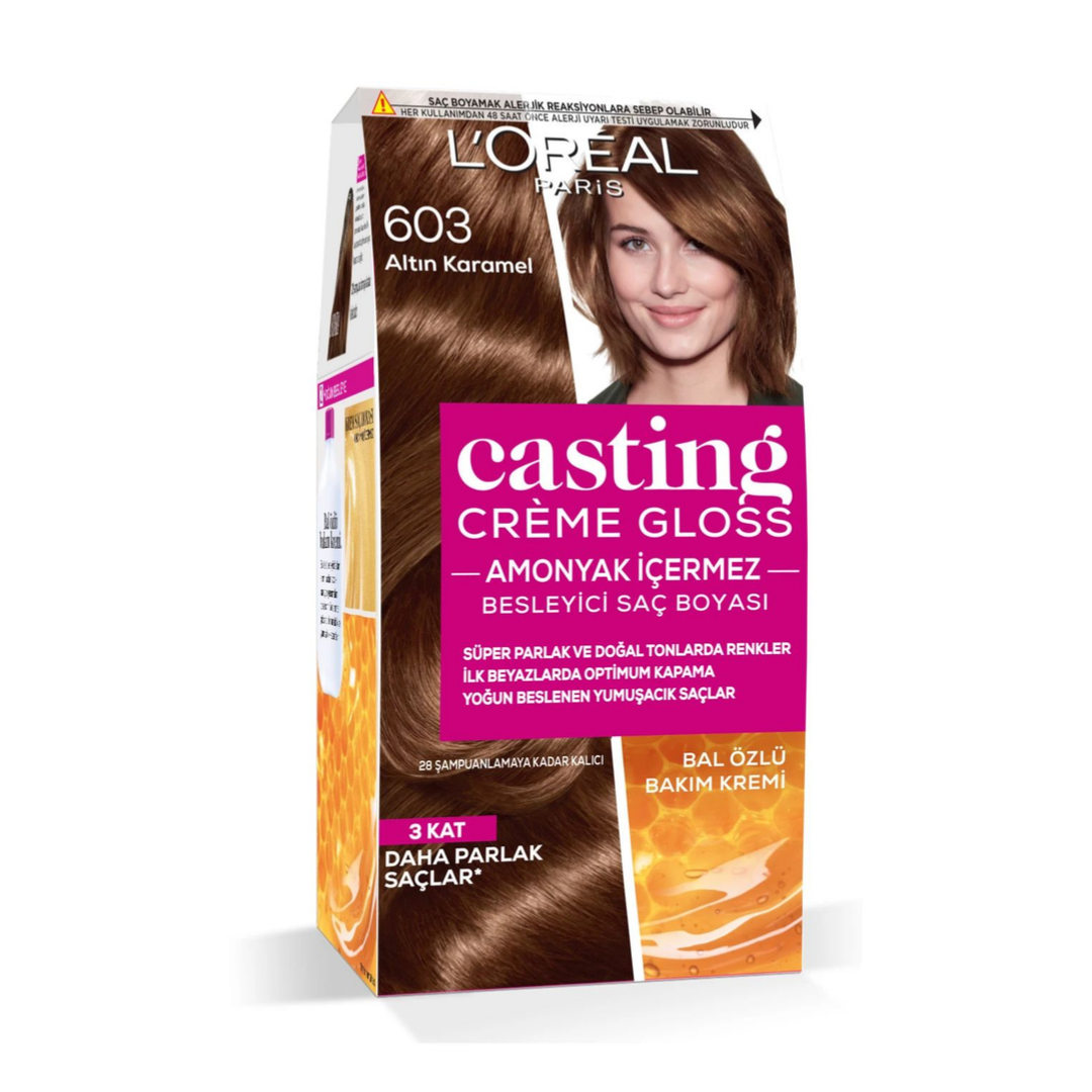 L'Oreal Paris Casting Amonyaksız Besleyici Saç Boyası Altın Karamel 603