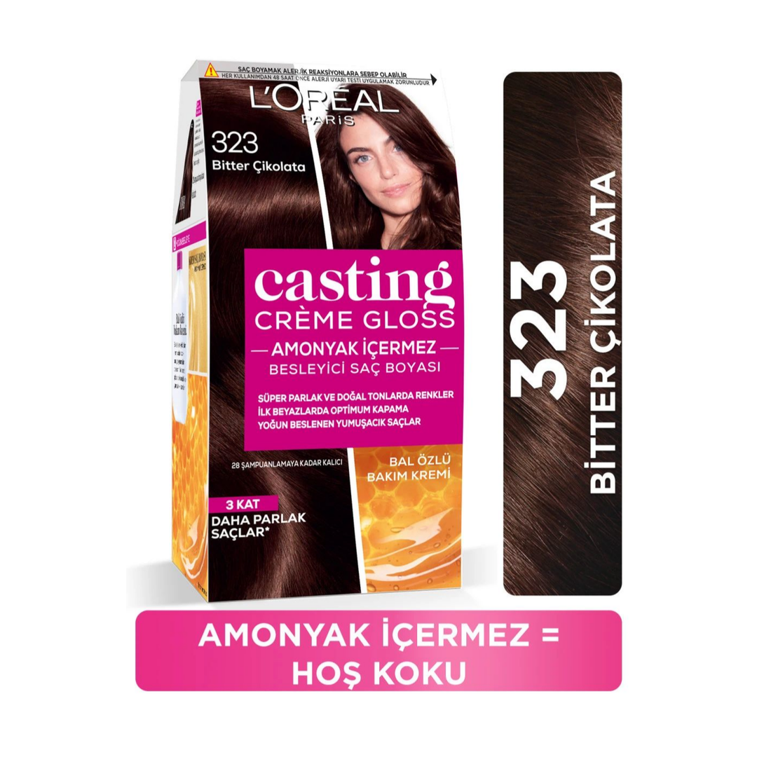 L'Oreal Paris Casting Amonyaksız Besleyici Saç Boyası Bitter Çikolata 323