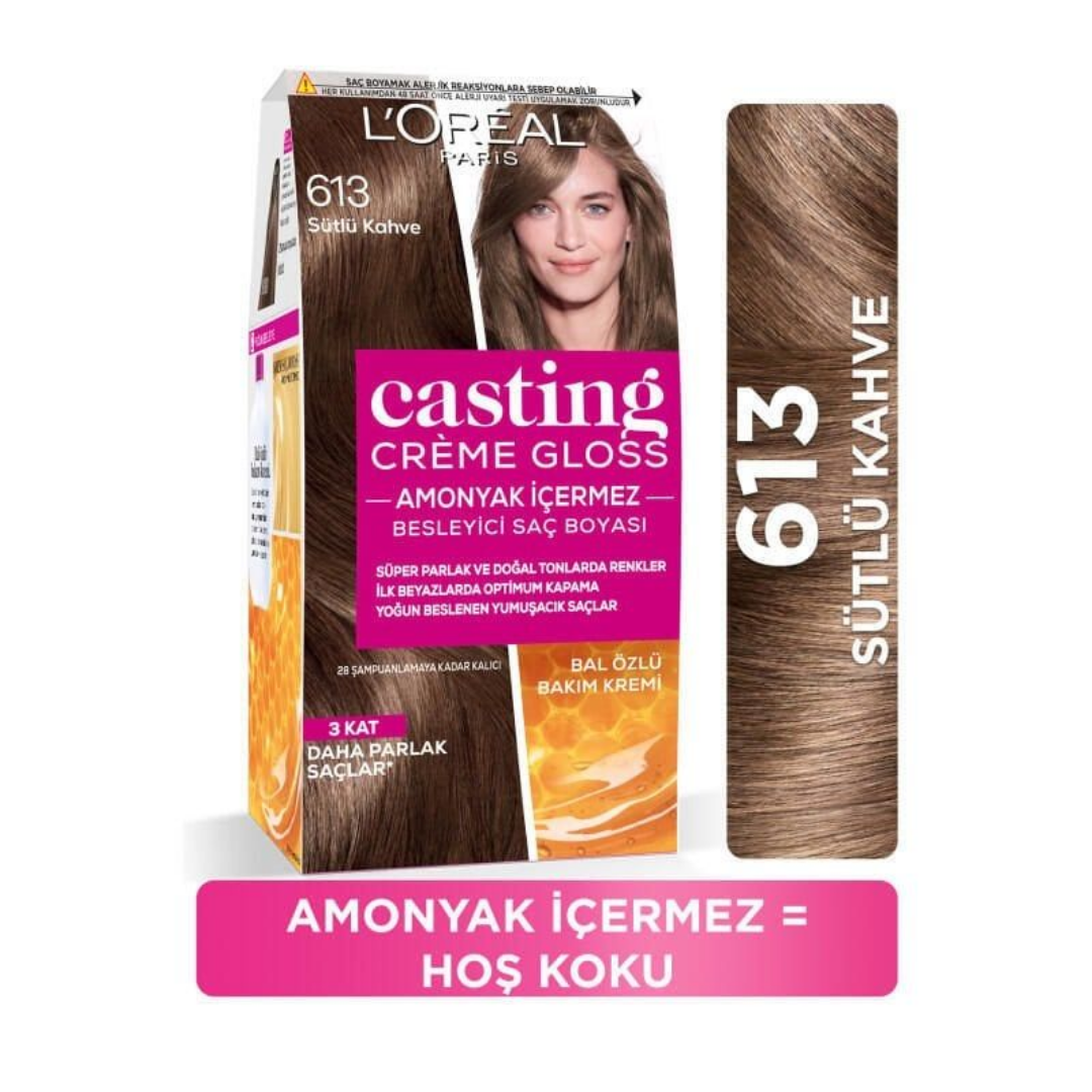 L'Oreal Paris Casting Creme Gloss Saç Boyası Sütlü Kahve No:613