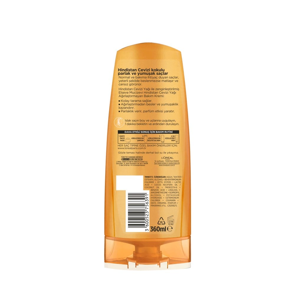 L'Oreal Paris Elseve 6 Mucizevi Yağ Besleyici Bakım Kremi 360 ml