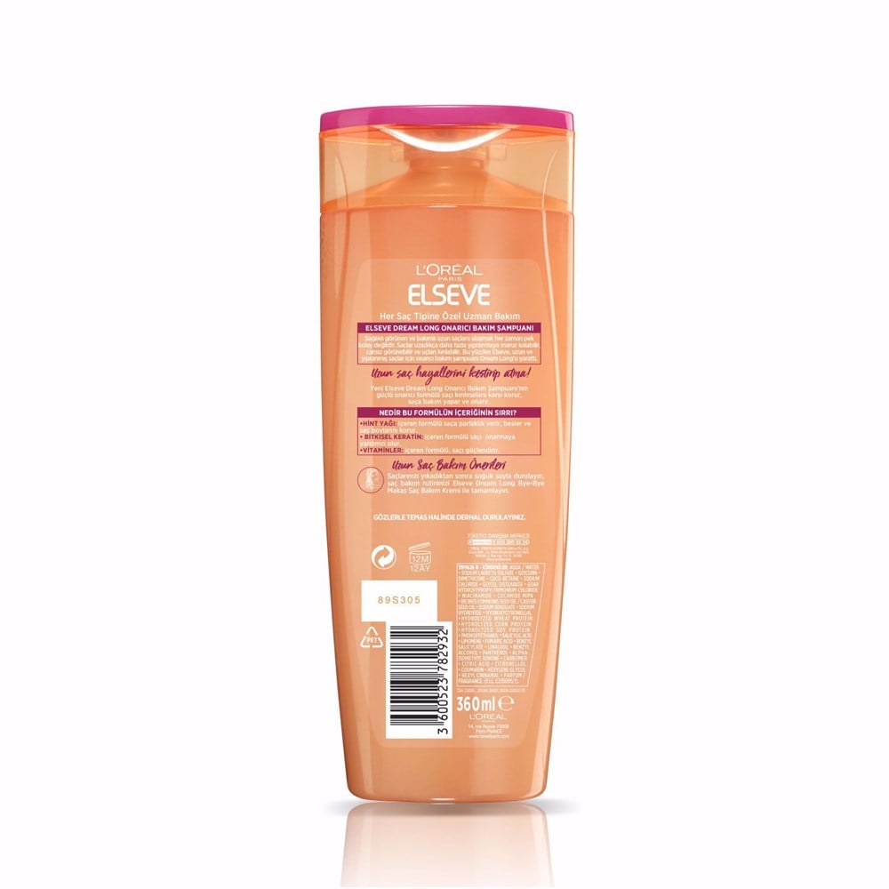 L'Oreal Paris Elseve Dream Long Onarıcı Bakım Şampuanı 360 ml