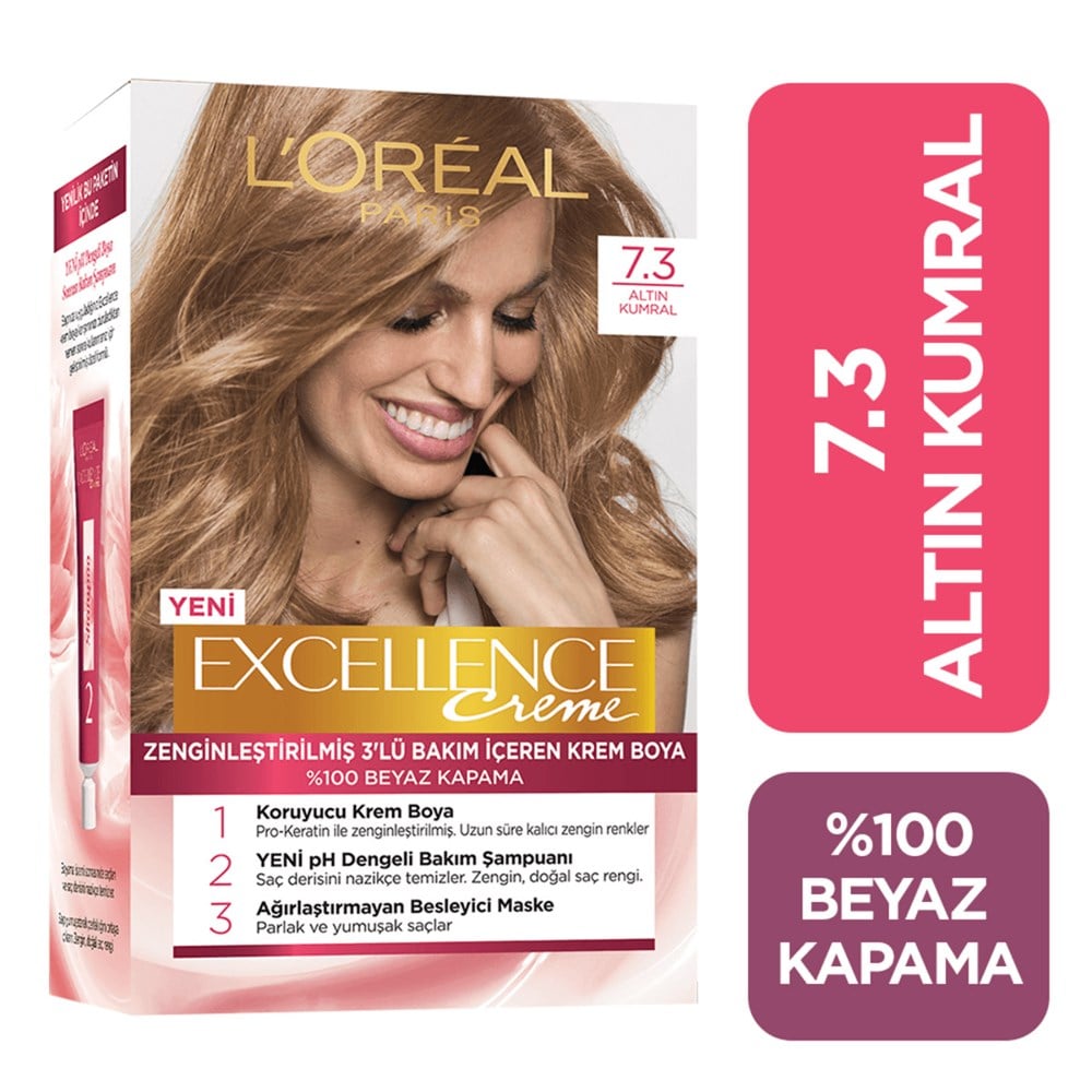 L'Oreal Paris Excellence Creme Kumral Dore Saç Boyası 7,3