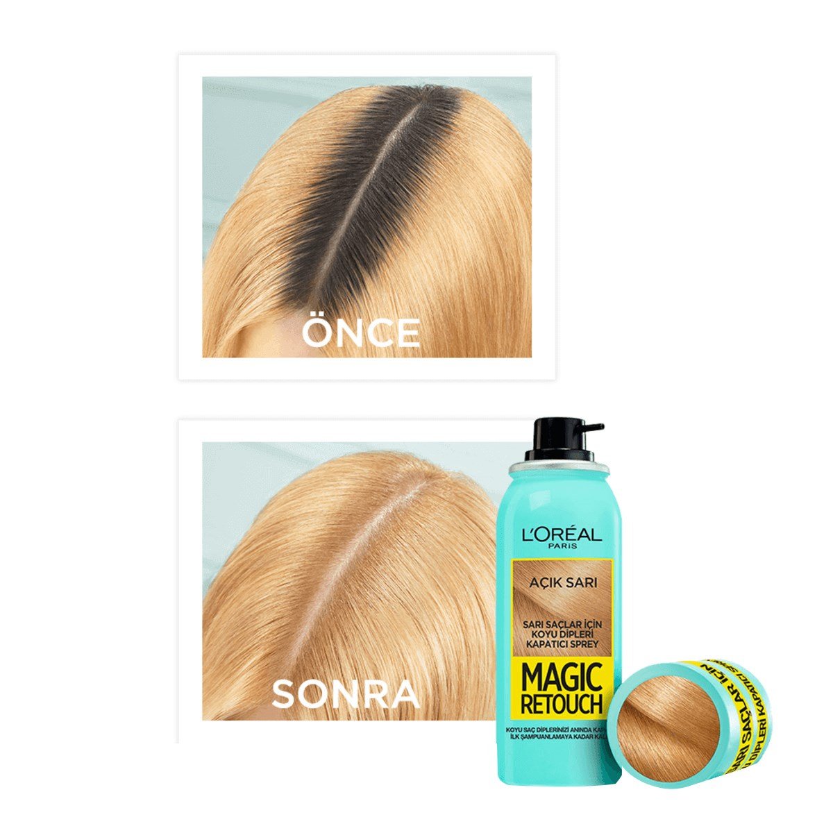 L'Oreal Paris Magic Retouch Koyu Dipleri Kapatıcı Sprey - Açık Sarı