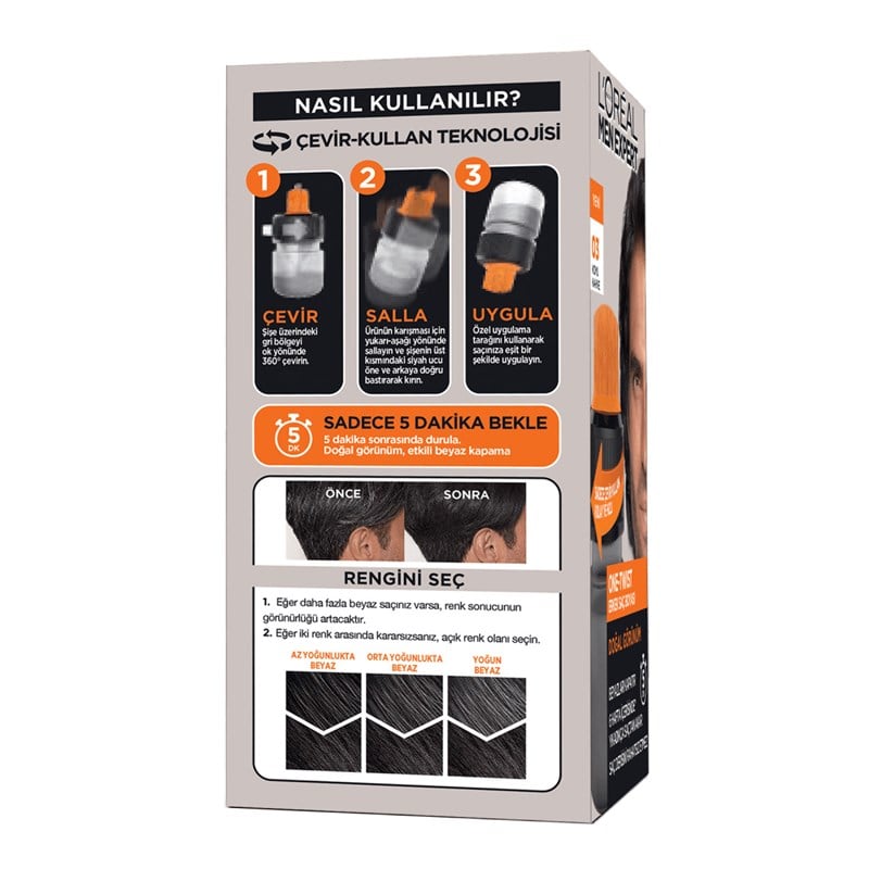 L'Oreal Paris Men Expert One-Twist Erkek Saç Boyası Koyu Kahve No: 03