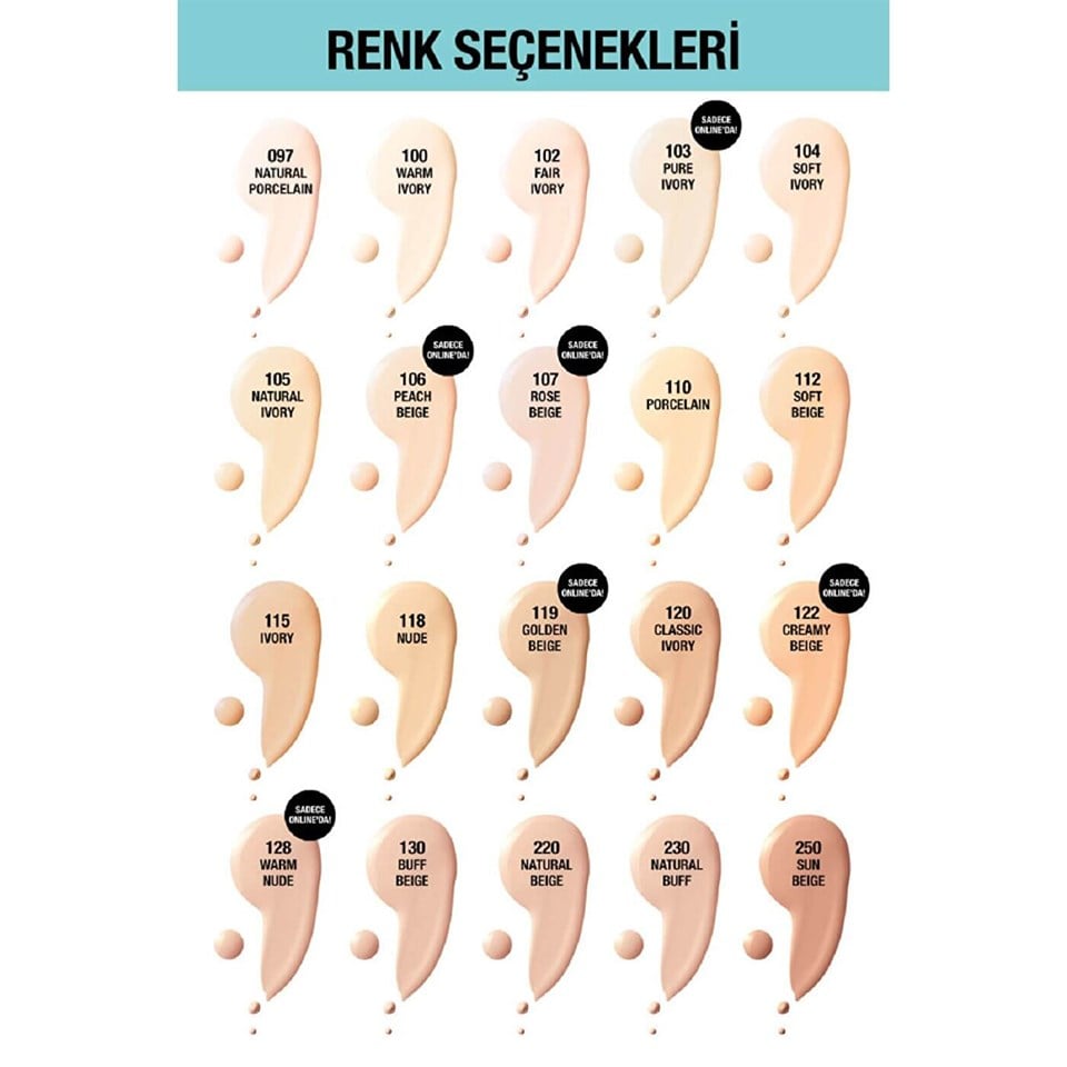 Maybelline New York Fit Me Fondöten Matte No: 100