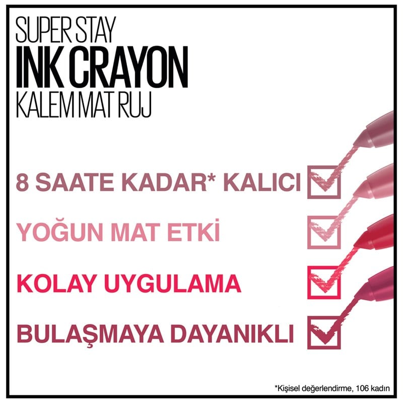 Maybelline New York Superstay Ink Crayon Kalem Ruj No: 95