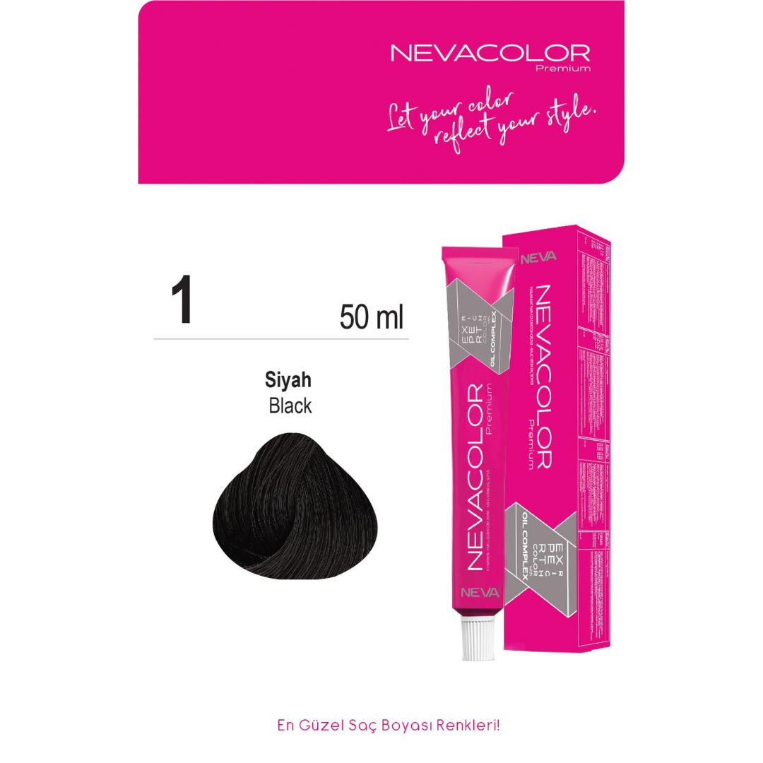 Neva Color 1. Siyah Tüp Saç Boyası