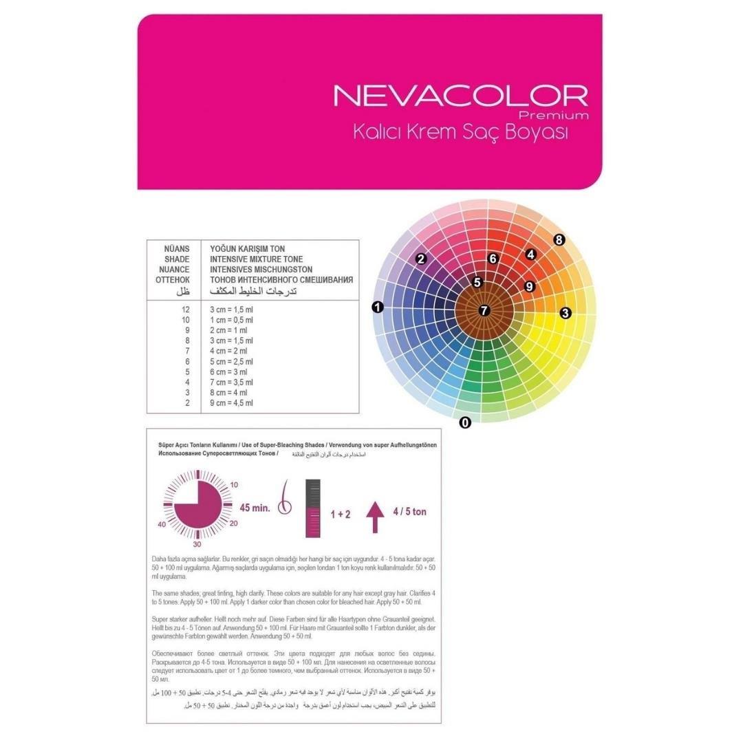 Nevacolor Premium 7.11 Ekstra Küllü Kumral Kalıcı Krem Saç Boyası 50ml