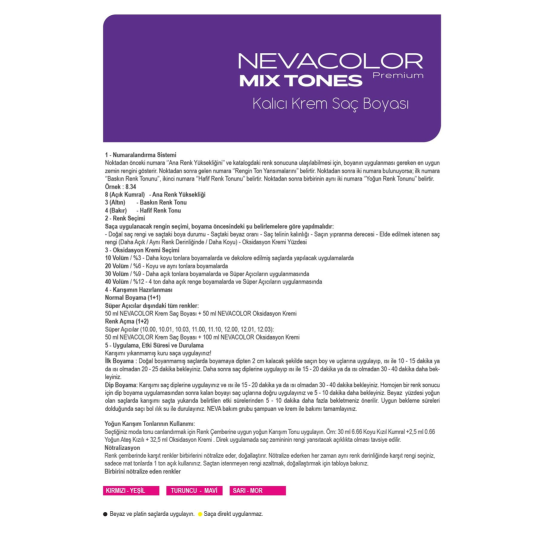 Nevacolor Premium T0.22 Turuncu Karşıtı Kalıcı Krem Saç Boyası 50ml