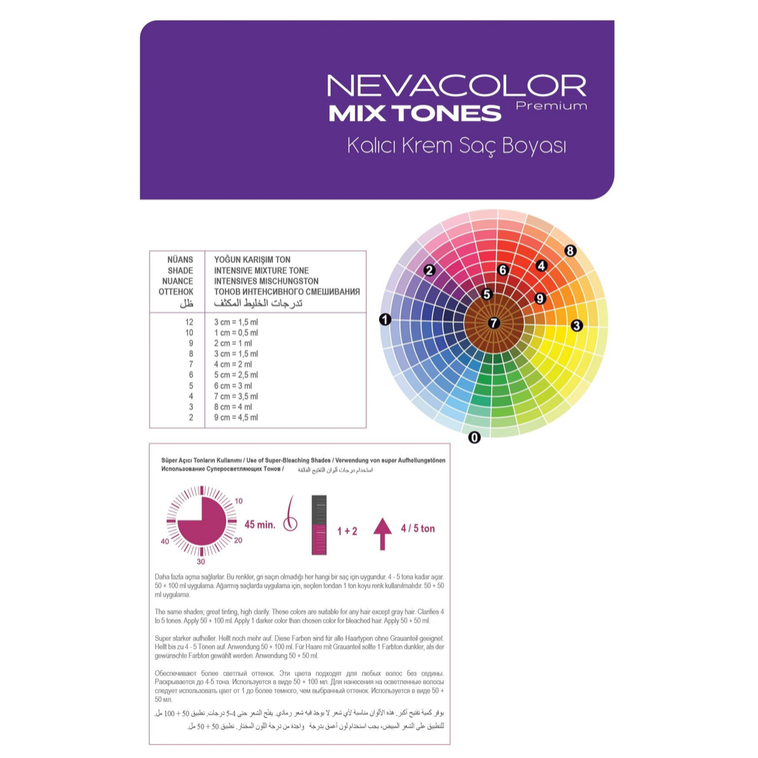 Nevacolor Premium T0.22 Turuncu Karşıtı Kalıcı Krem Saç Boyası 50ml