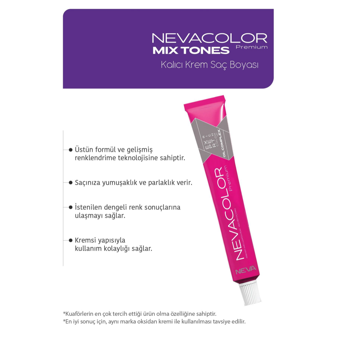 Nevacolor Premium T0.22 Turuncu Karşıtı Kalıcı Krem Saç Boyası 50ml